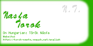 nasfa torok business card